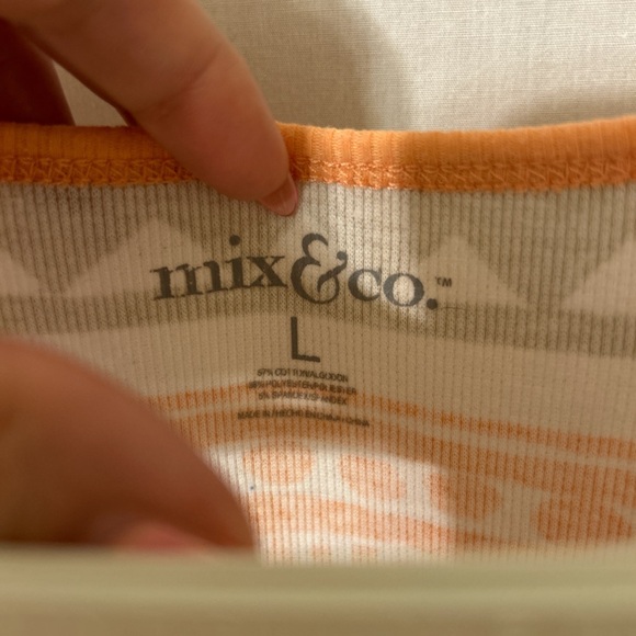 Orange Patterned Tank Top - Picture 2 of 3